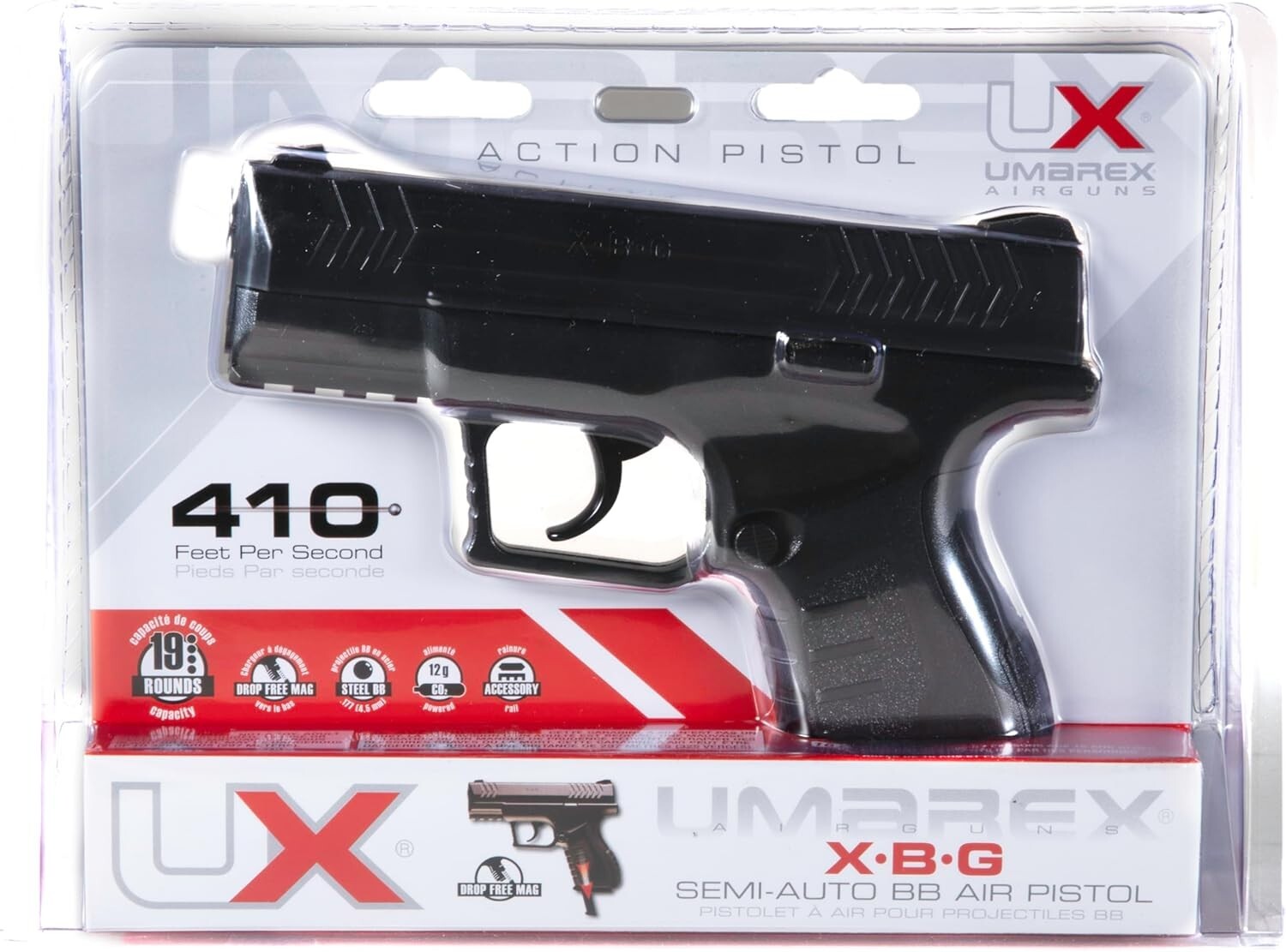 Umarex XBG .177 Cal Air Pistol, CO2 BB Gun w/ BB Jug, CO2 & Extra Mag (2254804)