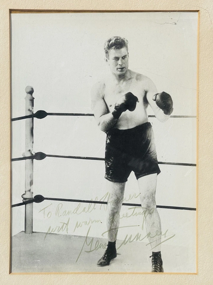 Hall Of Fame American Boxer Gene Tunney Signed B&W Boxing Photograph - Image 2 of 4