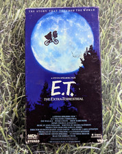 ET The Extra-Terrestrial VHS 80s MCA Green Flap Spielberg Drew Barrymore E.T.