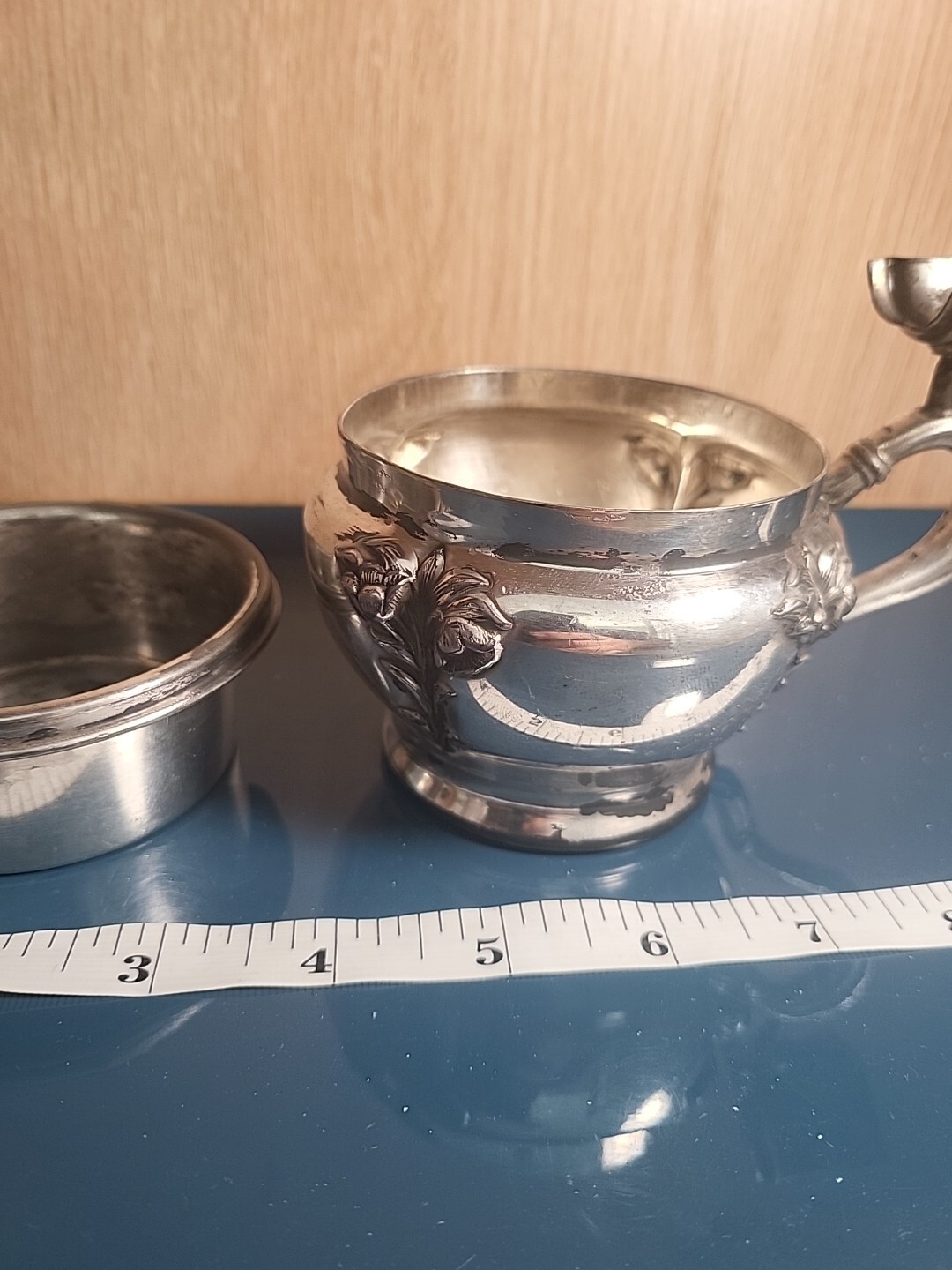 Antique FORBES SILVER CO. QUADRUPLE SILVER PLATED SHAVING MUG eBay