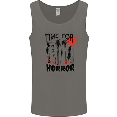 Time for Horror Halloween Serial Killer Murder Mens Vest Tank Top
