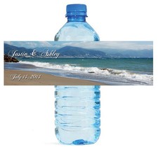 100 Beach Theme Wedding Water Bottle Labels Engagement Party Briday Shower