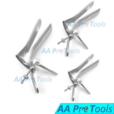 CUSCO VAGINAL SPECULUM Set of 3 S/M/L Ob/Gynecology Small, Medium  Large