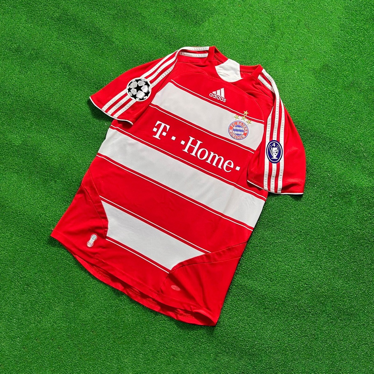 BAYERN MÜNCHEN サッカーシャツ Schweinsteiger 07/08 FC Bayern Munchen Home Jersey UEFA Champions