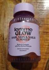 Lemme Glow Gummies Dietary Supplement 60 Supplements  Expires On 10/26