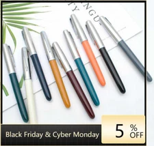 Jinhao 86 Resin Classic Fountain Pen Silver Cap Extra Fine Nib 0.38mm Ink Pen