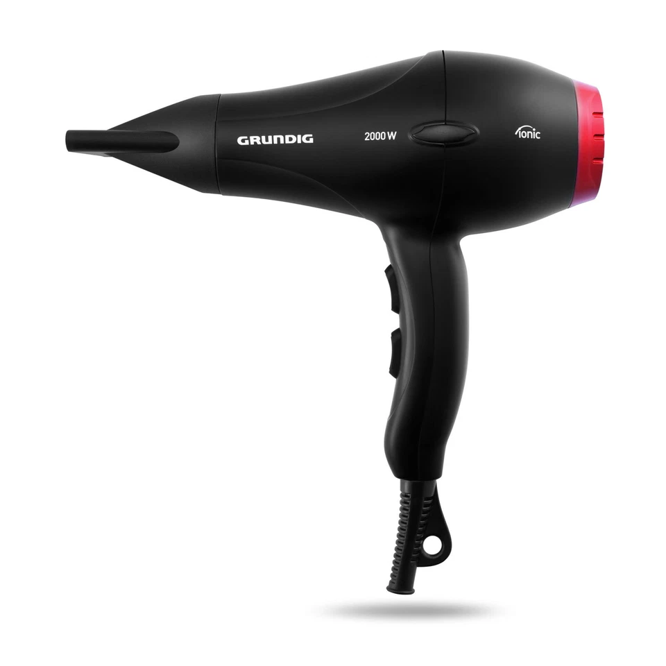 Grundig HD 5585 Kompakt Profi Haartrockner schwarz/rot - Bild 2 von 2
