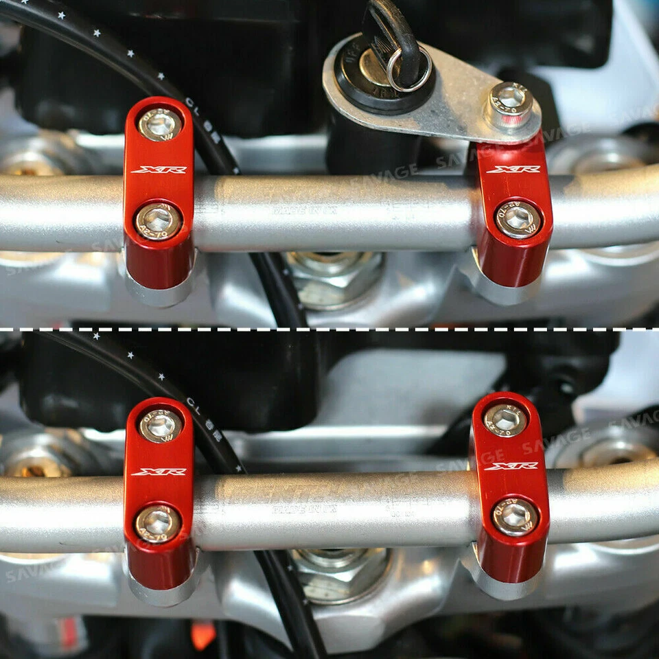 XR Logo Hand Bar Clamp Cover Mount For HONDA XR600R XR650R XR650L XR400R  - Image 2 of 4