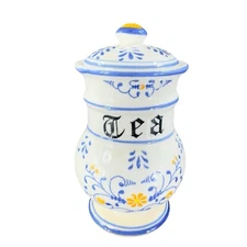 Vintage Royal Sealy Heritage Porcelain TEA Canister Jar With Lid Ceramic Design