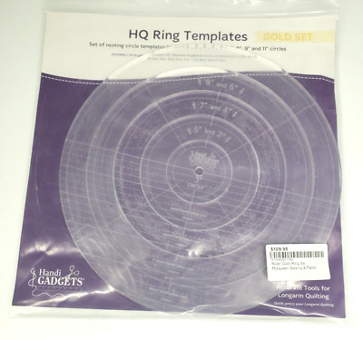HandiQuilter HQ Ring Templates Gold Set for rulerwork