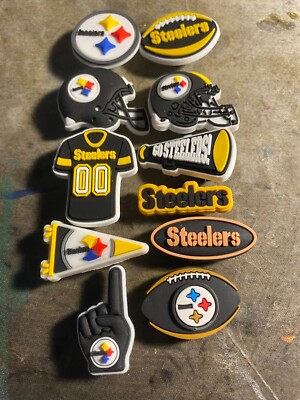 Pittsburgh Steelers shoe charms, 11 piece set