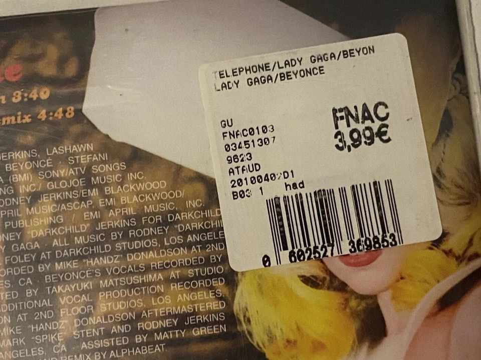 LADY GAGA & BEYONCE - Telephone - NEW/Sealed FRENCH card sleeve 2010 Interscope Foto 4 de 4