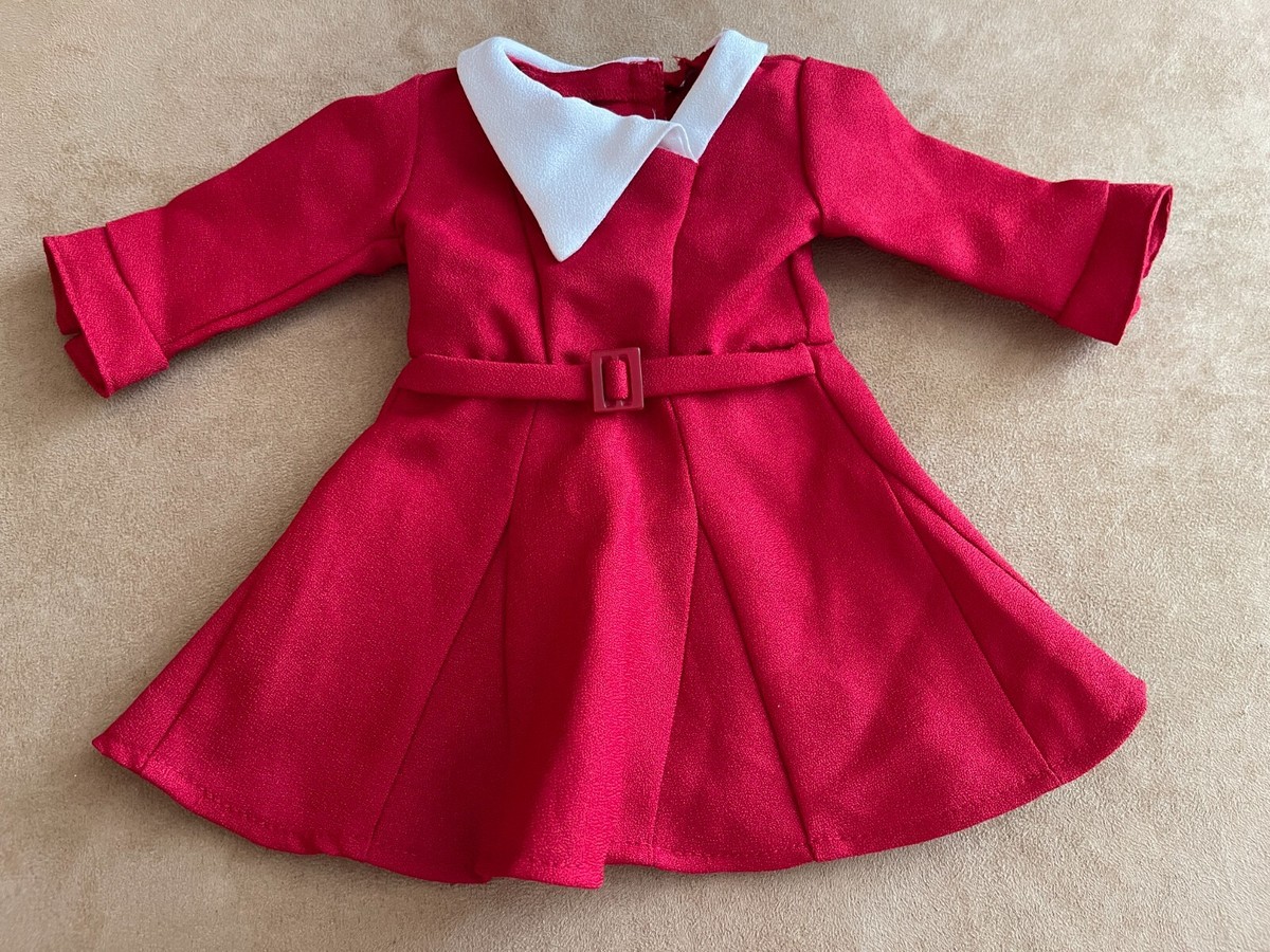 kit kittredge christmas dress American Girl Kit Red Christmas Dress~Scottie Dog 'pin'~Hairbow~T-strap shoes~AG