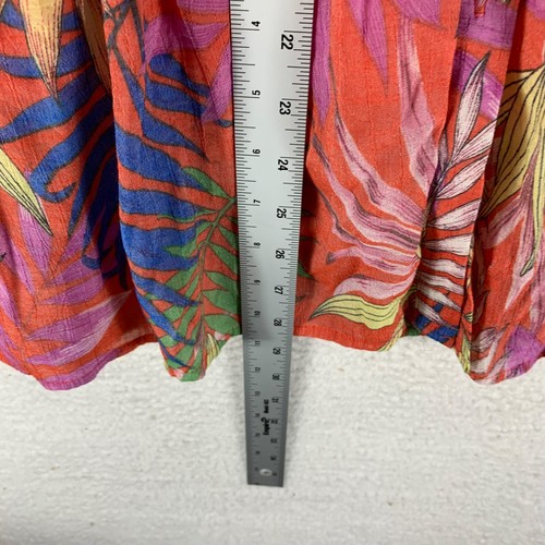 Mlle Gabrielle Womens Tropical Print Hawaiian Button Front Midi Skirt Size L - Picture 3 of 10