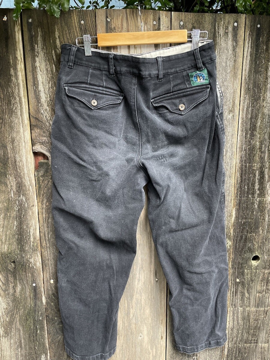 Butter Goods Pants Mens 32 Black Baggy Skateboard Chinos Pockets 
