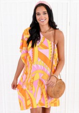 Show Me Your Mumu Trish One Shoulder Mini Dress XS