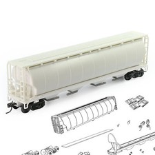 Evemodel 1 pieza escala HO 1:87 tolva de grano en blanco sin montar modelo vagón ferroviario