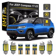 12x Interior Led Light Bulbs Package Kit For Jeep Compass 2017-2022 Cold White