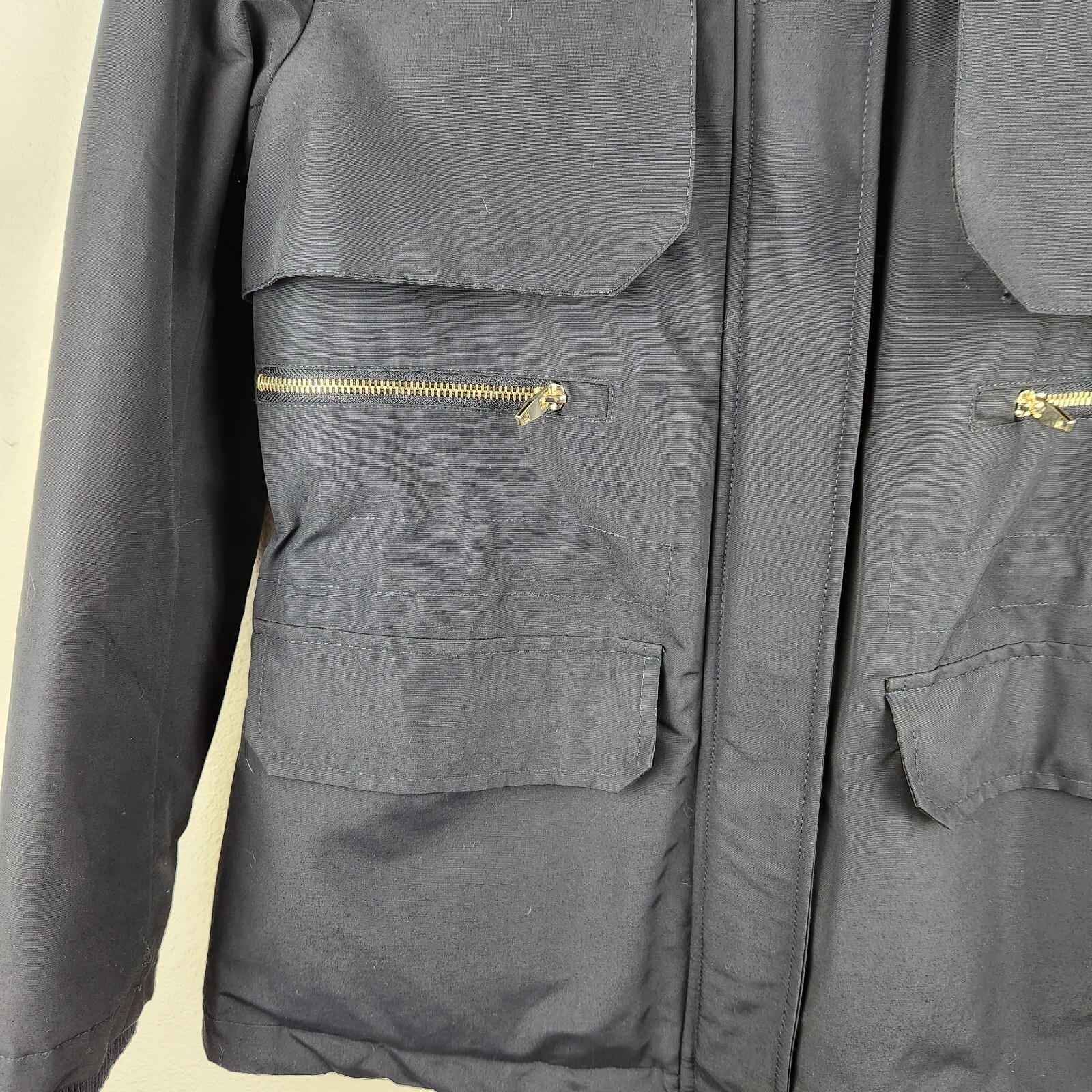 Zara Basic Outerwear Coat Jacket Womens Medium Bl… - image 3