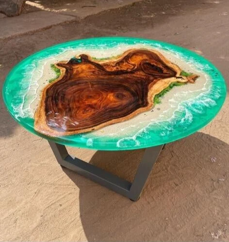 36 Epoxy Table Top Hand-Poured Resin One-of-a-Kind Design Elegant  Centerpiece