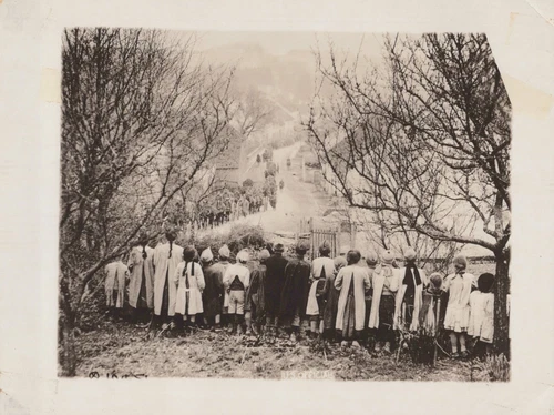 WW1 Signal Corps 1918 French Children Soulosse US Ammunition Train RARE Photo