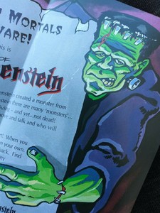 Vintage "HOUSE of FRANKENSTEIN" Attraction Promo BROCHURE w/ MASK Lot-Halloween