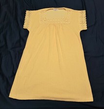 Women's Vintage 80's Komar Yellow Doily Lace Nightgown Robe Sz Medium USA Made