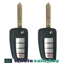 2 New 4b Replacement Keyless Entry Car Remote Flip Key Fob for Nissan Kbrastu15