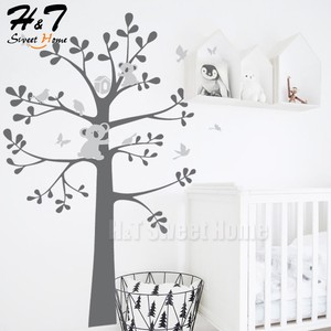 Koala Bear Large Tree Birds Vinyl Wall Sticker Decal Nursery Kids