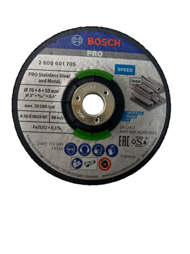 Bosch Pro Schruppscheibe Stainless Steel and Metal Ø76x4x10 mm 2Stk - Bild 2 von 3