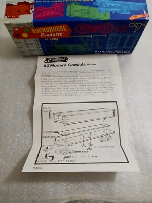 Ho Scale Round House 50' Modern Gondola (BOX ONLY) Red Lot 2