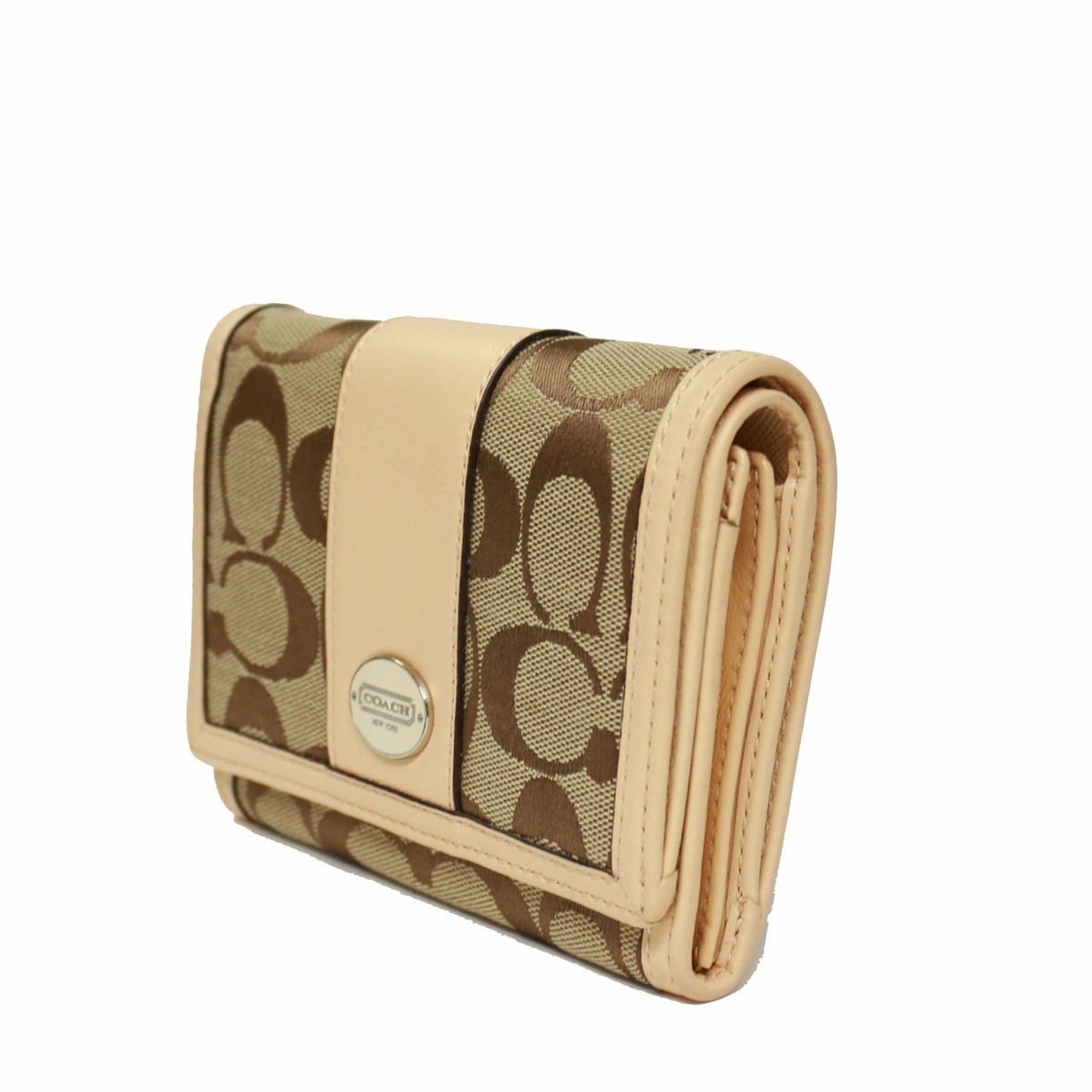 小物 COACH legacy signechar compact wallet NEW Coach F48465 Legacy Signature Compact Clutch Wallet | eBay