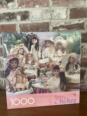 The Dolls Tea Party SPRINGBOK 1000 Piece Jigsaw Puzzle  24'' x30'' Sealed Hallmark