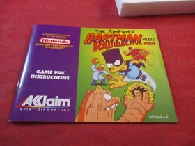 The Simpsons Bartman Meets Radioactive Man (Nintendo NES) COMPLETE w/ Box poster