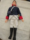 1960s GI Joe 'fuzzy Hair' Dressed In Red White And Blue With Powderhorn