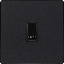 BG EVOLVE MATT BLACK SCREWLESS Switches & Sockets BLACK Insert Full Range