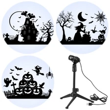 New Halloween Outdoor Projector Light Decoration with 3 Film Slides Holiday LED