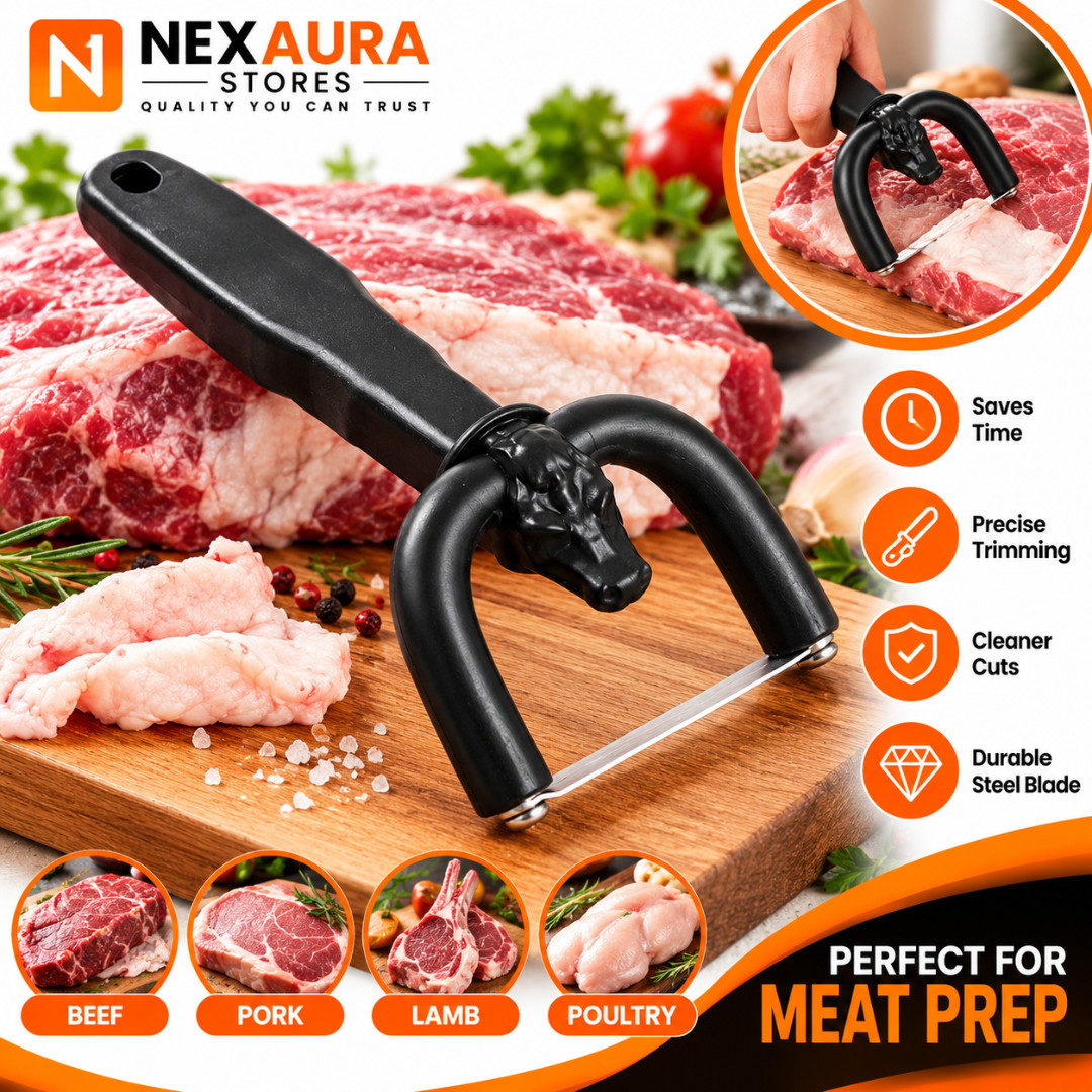 Handheld Fat Trimmer For Beef & Pork,U-Shaped Curved Holder Targets Surface Fat