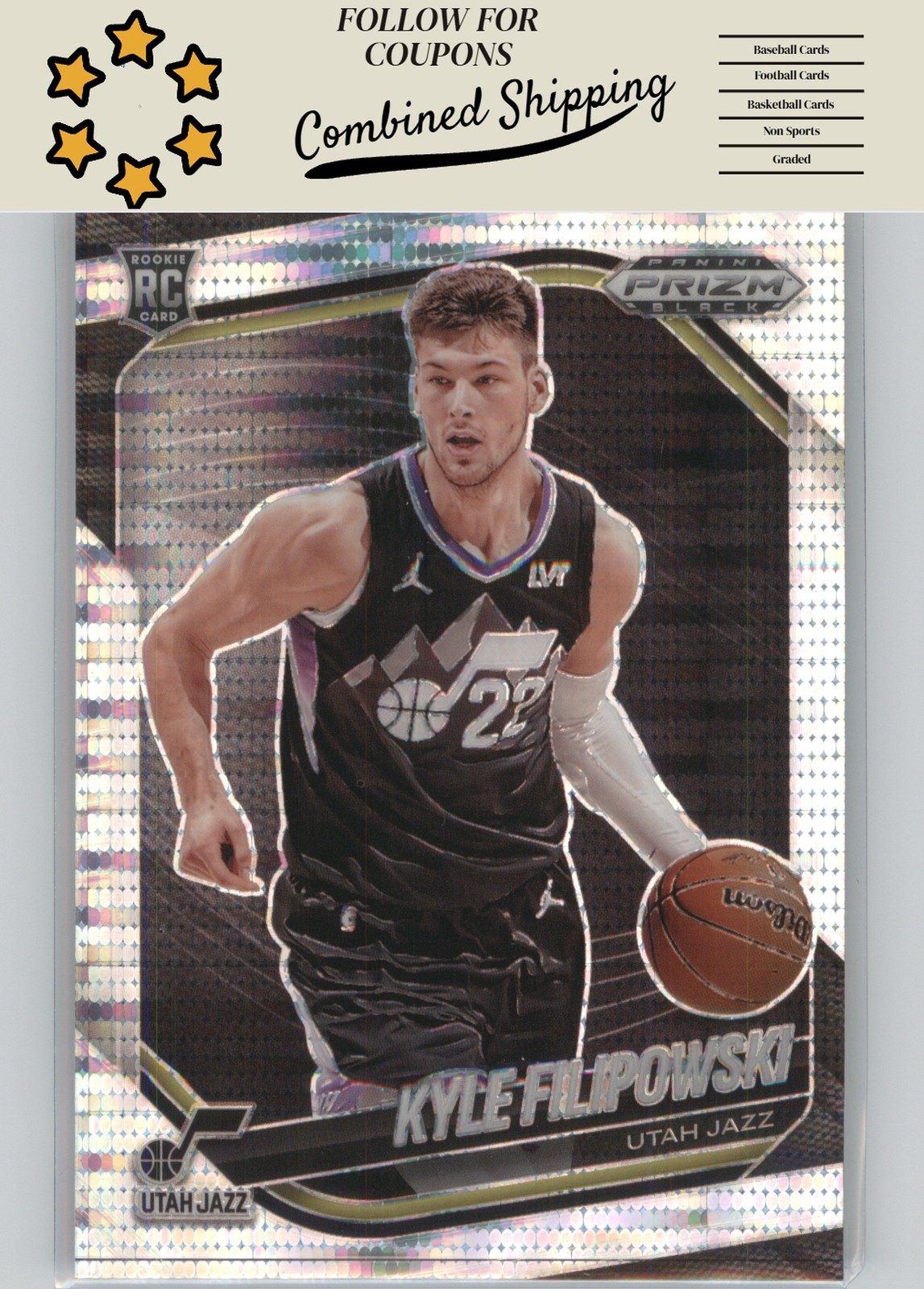 2024-25 Panini Prizm Black #125 Kyle Filipowski Pulsar
