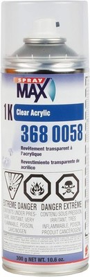 SprayMax 3680058 1K Acrylic Clear Coat 10.6 oz Aerosol Spray Can USC Clearcoat