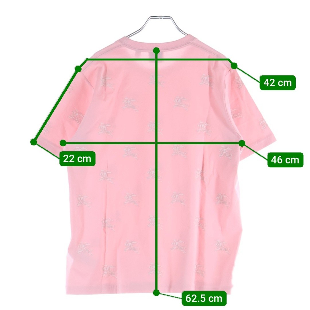 Burberry Logo Total Pattern Crew Neck Short Sleeve T-Shirt Top Pink Womens Used thumbnail 9