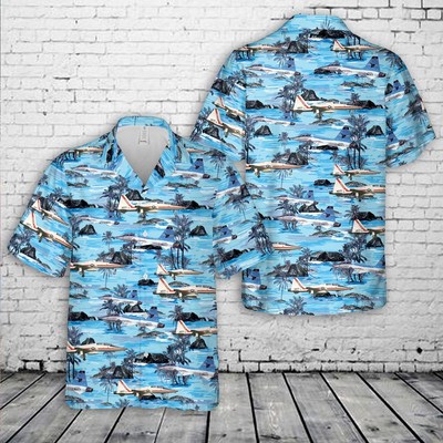 US Navy United States Naval Test Pilot School Northrop T 38 Talon Hawaiian Shirt