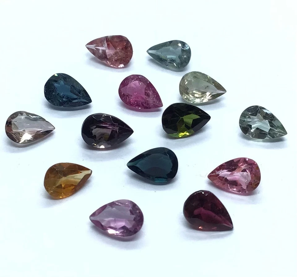 Pear Cut Multi Tourmaline Natural Loose Gemstone For Making All Type Jewelry - Image 2 of 4