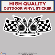 Turbo Charged Racing, Adesivi in Vinile di Alta Qualità