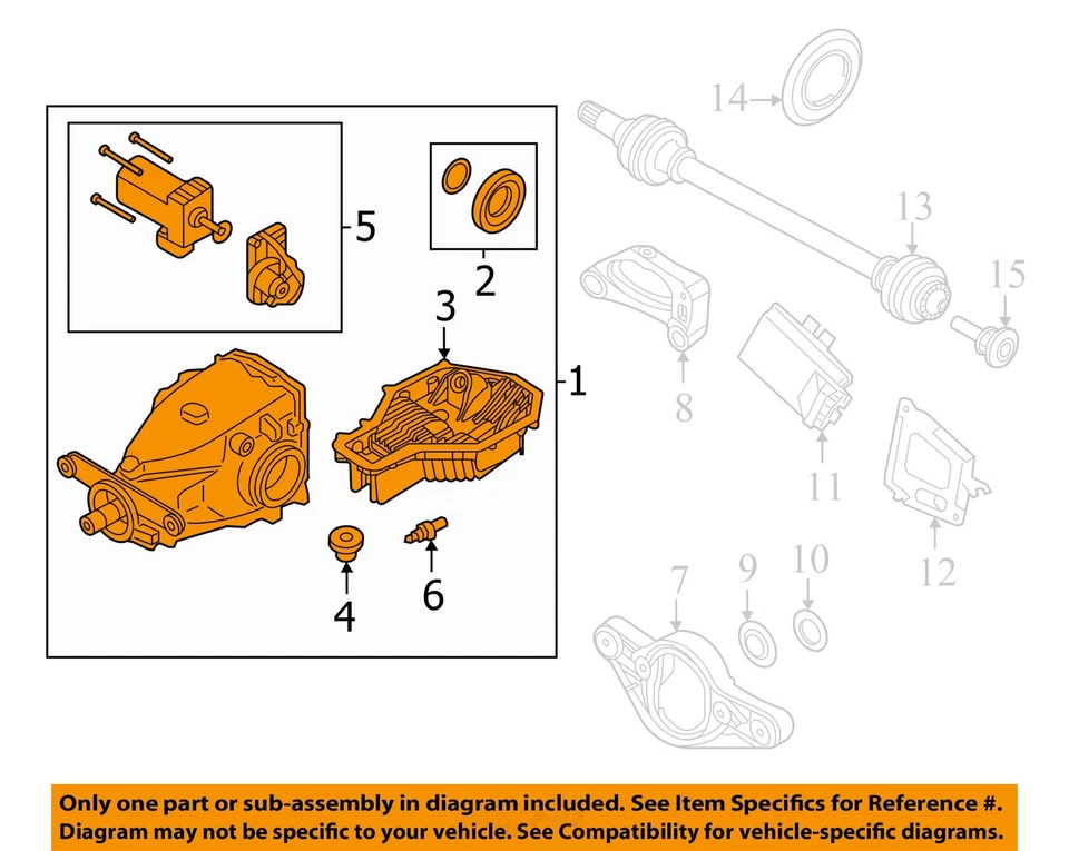 BMW M2 M3 M4 G80 G82 G83 G87 Rear Axle Differential 8747239 2021 - 2024 OEM 24K - Image 3 of 4