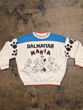 VINTAGE 80S WALT DISNEY 101 DALMATIANS DALMATIAN MANIA CREWNECK SWEATSHIRT SZ L
