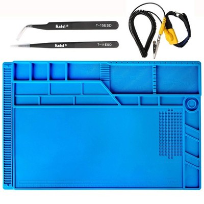 Kaisi S-180 Large Silicone Soldering Mat Magnetic Repair Work Mat, Heat Resis...