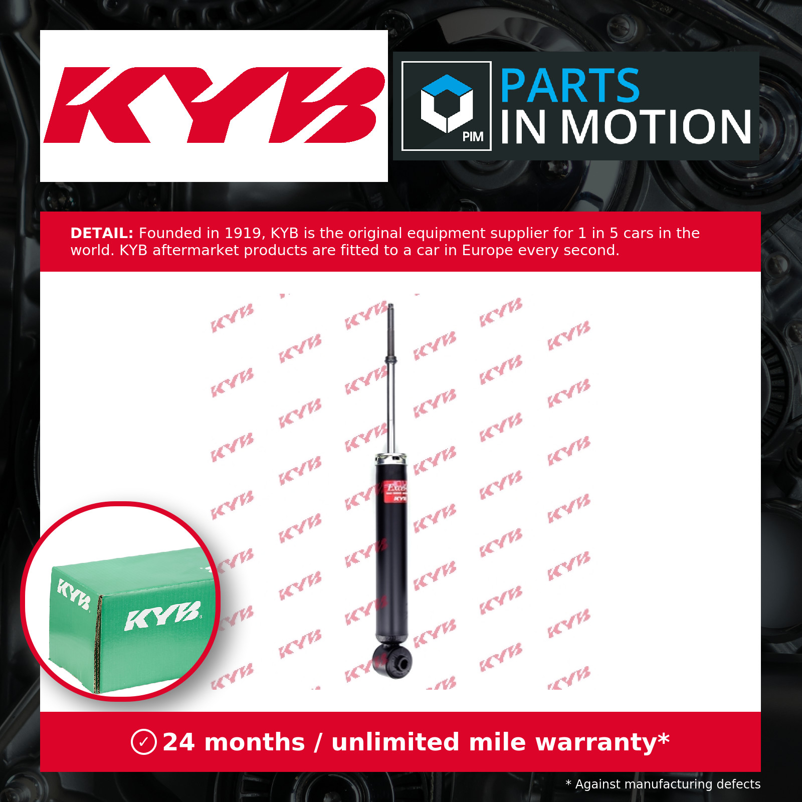 2x Shock Absorbers (Pair) fits MITSUBISHI OUTLANDER Mk2 2.4 Rear 07 to 12 4B12