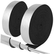 Pipe Insulation Wrap 2" Wide X 32.8 Ft Outdoor Foam And Foil Pipe Wrap Circular