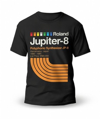 Roland Jupiter 8 Synthesizer 80er Grafik Unisex T-Shirt S M L XL 2 3 4XL  
